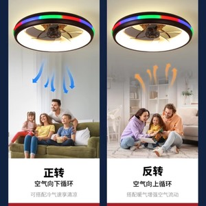 Ventilador de Techo Metálico de 5 Aspas para Comedor, Diseño Moderno con LED Ajustable de 3000K/4000K/6500K, Motor de CC de 6 Velocidades y Control por Aplicación - Product Image 5