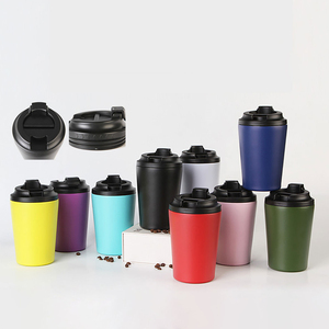 Bán Buôn Giá Rẻ 12Oz Tùy Chỉnh In Ấn Logo Cốc Chân Không Thép Không Gỉ Đôi Tường Cà Phê Nóng Nhiệt Cốc Cốc Có Nắp Đậy - Product Image 6