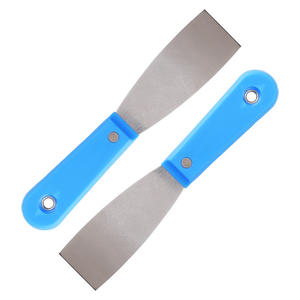 Couteau à mastic courbé en acier inoxydable 200 mm, finition miroir, manche en plastique, outil de raclage DIY - Product Image 3