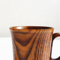 Tasse en bois rétro, bois de datte rouge naturel, tasse à thé et à café pour la maison, la restauration, la table, cadeau