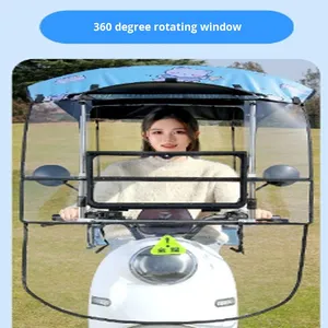 Toldo para Vehículo Eléctrico, Nuevo Estilo, Retráctil, Plegable, de Liberación Rápida, Parasol Impermeable, Protector Solar de Vinilo, para Motocicleta, Protección contra la Lluvia - Product Image 2