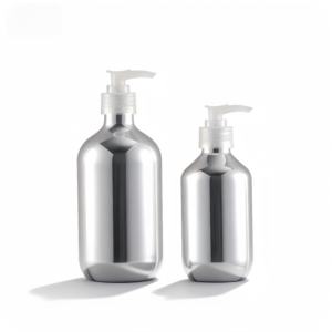 Neues Design High-End Versilberte Kosmetikverpackung 300ml 500ml Conditioner-<span class=keywords><strong>Shampoo</strong></span>-Flasche - Product Image 3