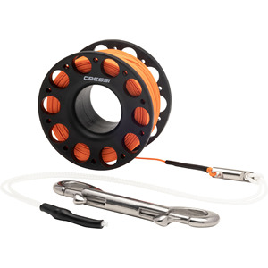CRESSI TA6600 Noir 30m Bobine à doigt avec mousqueton en acier inoxydable Équipement de plongée fabriqué en Chine - Product Image 1