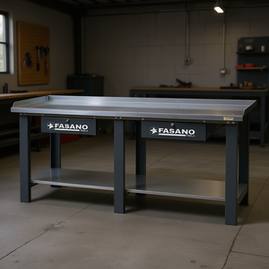 Fasano Tools Workbench 72 In Steel Top With Storage Drawers And Shelf For Workshop Use - Product Image 3