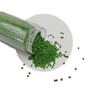 Resin Pe/pp masterbatch plastik hijau dengan partikel pewarna pigmen tinggi tersebar
