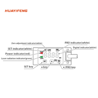 HUAYIFENG DC12 ~ 24V Sortie à distance de 400 mm Sortie de tension et de courant analogique Capteur de déplacement micro laser NPN PNP