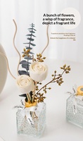 Diffuseur d'huiles essentielles en rotin sans flamme, bouquet de fleurs séchées, parfum d'ambiance haut de gamme, anti-moustiques, sans alcool