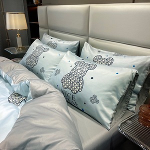 Lụa Rửa 3D In Comforter Bộ Đồ Giường Đặt Tấm Ga Giường 4 Mảnh Duvet Cover Set Phim Hoạt Hình Bộ Đồ Giường OEM Trắng Vua Kích Thước - Product Image 5