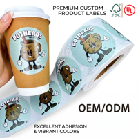 Autocollants en vinyle adhésif imperméables personnalisés pour bouteilles de boissons, écologiques, impression de logo de marque personnalisée, étiquettes en rouleau