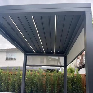 Morden lujo moderno aluminio pérgola para patio trasero motorizado a prueba <span class=keywords><strong>de</strong></span> viento jardín pabellón elegante Gazebos <span class=keywords><strong>toldo</strong></span> para espacio al aire libre - Product Image 4