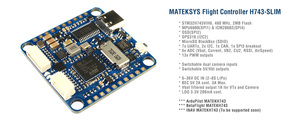 MATEKSYS Matek H743-SLIM V3 ชุดควบคุมการบินในตัว ไม่มีเซ็นเซอร์วัดกระแสไฟ สำหรับโดรนแข่ง RC และเครื่องบินบังคับวิทยุ - Product Image 3
