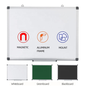 Tableau blanc magnétique portable double face à cadre <span class=keywords><strong>en</strong></span> A, le plus vendu, avec plateau pour marqueurs et design peu encombrant - Product Image 2