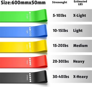 Set de 5 Bandas Elásticas de Resistencia para Glúteos, Círculo de Cadera, Mini Bandas de Resistencia para Ejercicio en Casa, para Mujeres - Product Image 2