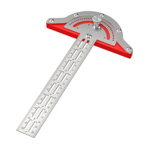 Woodworking Edge Ruler Metal 52cm Stroke Radius Carpentry Marking <b>Tool</b> <b>Measurement</b> Calibration Angle Ruler - Product Image 1