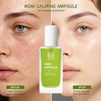 Ampoule apaisante Noni 1% Bakuchiol Peptide Sodium Hyaluronate, sérum anti-âge végétalien, peau éclatante, hydratant, 50 ml, OEM