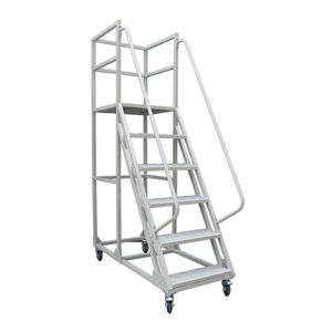 야외 4 휠 롤링 사다리 브레이크 안전 금속 플랫폼 <span class=keywords><strong>3</strong></span> 단계 사다리 - Product Image 4