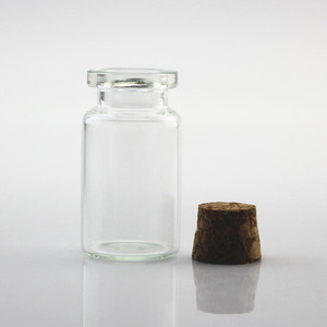 Flacon en verre transparent de 5 ml, 7 ml, 8 ml, 10 ml, 22*40 mm avec <span class=keywords><strong>bouchon</strong></span> en liège pour bouteille à vœux / petites bouteilles à messages / bouteille cadeau - Product Image 3