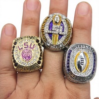 Anillo de Campeonato de Aleación de la Universidad Estatal de Louisiana, Certificado por la CMA, Artículo de Colección para Aficionados, Gran Venta