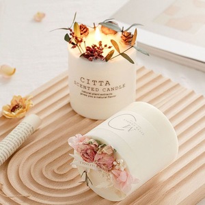 Luxury crystal scented candles soy wax and fragrance oils aromatherapy aroma candles with glass jar tin gift box