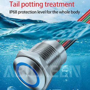 Kim loại thông minh cảm biến 12V 24V kiểm soát 19mm chiếu sáng dưới nước không thấm nước IP68 chốt vô cấp mờ cảm ứng chuyển đổi ánh sáng - Product Image 3