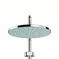 Ensemble de douche haut de gamme en laiton épaissi, autonettoyant, à commande par bouton, avec 3/4 modes de pression, 180 °   Robinet mitigeur chaud/froid, étagère offerte