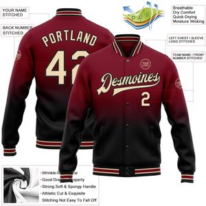 Chaqueta Universitaria Personalizada de Poliéster, Chaqueta de Béisbol con Letras Bordadas, Nombre, Número y Logotipo, Unisex, para Adultos, Estilo Preppy de Otoño - Product Image 2