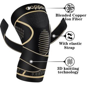 Rodilleras de Cobre con Correa para el <span class=keywords><strong>Dolor</strong></span> de Rodilla, Manga de Compresión para Rodilla para Mujeres y Hombres, para la Artritis - Product Image 1