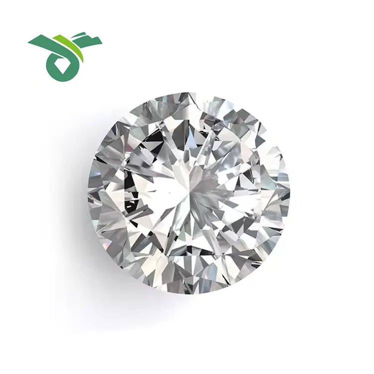2ctラウンドcvdラボ成長ダイヤモンド人工ルースダイヤモンドラフノーカットダイヤモンド