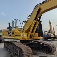 Excavatrice sur chenilles Komatsu240 d'occasion à prix abordable, moteur japonais d'origine, modèle économe en carburant, équipement minier de grande envergure