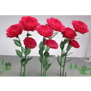 Wedding events decorative big giant large red paper flower