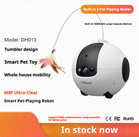 Robot de soin des animaux de compagnie - Robot intelligent pour se déplacer dans la maison pour chats et chiens - Caméra haute définition 4MP