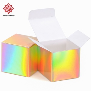 Caja Cuadrada de Cartulina Blanca, Cajas Pequeñas de Papel para Dulces, Mini Cajas Hechas a Mano para Aromaterapia, Cajas de Embalaje con Cierre a Presión en la Parte Inferior, Reciclables - Product Image 2