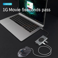 Tipo C 13-en-1 4K30HZ Gigabit Ethernet Adaptador VGA Aleación de aluminio Carga inalámbrica USB 3,0 SD TF Multidock Docking Station