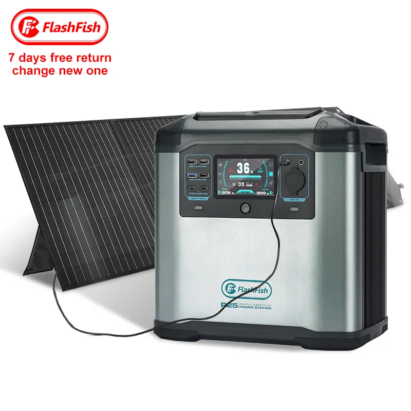 FlashFish P25 1500w 2000w applicazione domestica batteria al litio universale ac portatile stazione generatore di energia solare