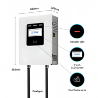 Chargeur mural pour véhicules électriques Eondrive, double pistolet, CCS2, CCS1, GBT, Chademo, 20 kW, 30 kW, 40 kW, 60 kW, utilisation domestique et commerciale, station de recharge OCPP