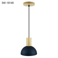 Ideas de Decoración de Interiores para Patio, Lámpara Colgante LED de Metal y Madera con Cable de Cuerda Negra, para Hotel, Dormitorio, Bar