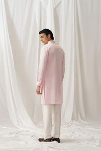 Eid especial indio étnico tradicional desgaste Jacquard Schiffli trabajado Punjabi Kurta pijama para hombres boda Sherwani - Product Image 6