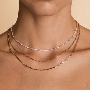 <span class=keywords><strong>Cadena</strong></span> doble <span class=keywords><strong>de</strong></span> cable y cuerda chapada en oro <span class=keywords><strong>de</strong></span> 18k, <span class=keywords><strong>cadena</strong></span> <span class=keywords><strong>de</strong></span> seguridad <span class=keywords><strong>de</strong></span> <span class=keywords><strong>plata</strong></span> 925 personalizada, dije <span class=keywords><strong>de</strong></span> lujo, venta al por mayor a granel - Product Image 3