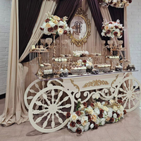 Décoration personnalisée pour fête de mariage, chariot à bonbons sucrés, chariot à fleurs, chariot à bonbons personnalisé