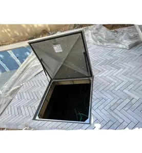 Kauçuk sızdırmazlık şeridi ile 900x900mm paslanmaz rögar kapağı