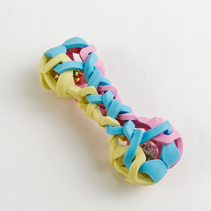 Giocattoli da Masticare Sostenibili per Cani con Denti Luminosi, Osso in Gomma TPR Intrecciato con Luce Lampeggiante e Campanello per la Pulizia dei Denti - Product Image 5