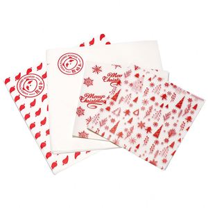Papier d'emballage pour sandwichs, format personnalisé 12*12 pouces, résistant à la graisse, avec logo imprimé - Product Image 1