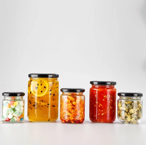 Glas-Gewürzglas mit Klammerverschluss, Glas-Honigglas mit Schöpflöffel, Kleine Glasflaschen mit Deckel - Product Image 5