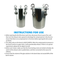 Réservoir sous pression en acier inoxydable personnalisable de 1L à 100L, neuf, pour colle