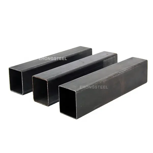 Ehong Suave Carbono Bajo Carbono Cuadrado Galvanizado Estructural Erw Tubo de acero rectangular 25*50 Sección hueca Hierro Precio por tonelada