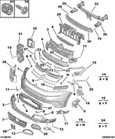 Pièces automobiles pour Citroen C5 AIRCROSS (C84) Garniture de pare-chocs Pare-chocs avant garniture droite OEM YL008719XY garniture de phare