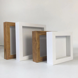 Cadre <span class=keywords><strong>photo</strong></span> 3D en bois blanc personnalisé de haute qualité, vente en gros, 30*30, 15*15, cadre <span class=keywords><strong>photo</strong></span> Shadow Box - Product Image 2