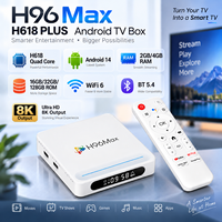 Nouveau Boîtier TV H96 Max M1 Plus Quad Core Lecteur Multimédia Android 14 RK3528 UHD 4K, Modèle 2025 – Boîtier Décodeur Haut de Gamme d'Usine