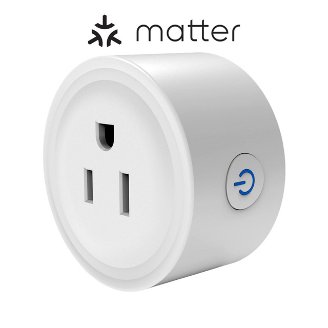 Matter Smart Plug Smart WiFi Outlet with Energy Monitoring Timer/Alexa/Google Home Control App Remote Control for Home Appliance