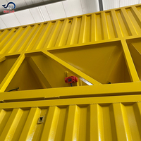 Silo à ciment horizontal modulaire conteneurisé SDCAD 20GP 40HQ 18-53m³ Silo de stockage en vrac portable à bas niveau avec convoyeur à vis
